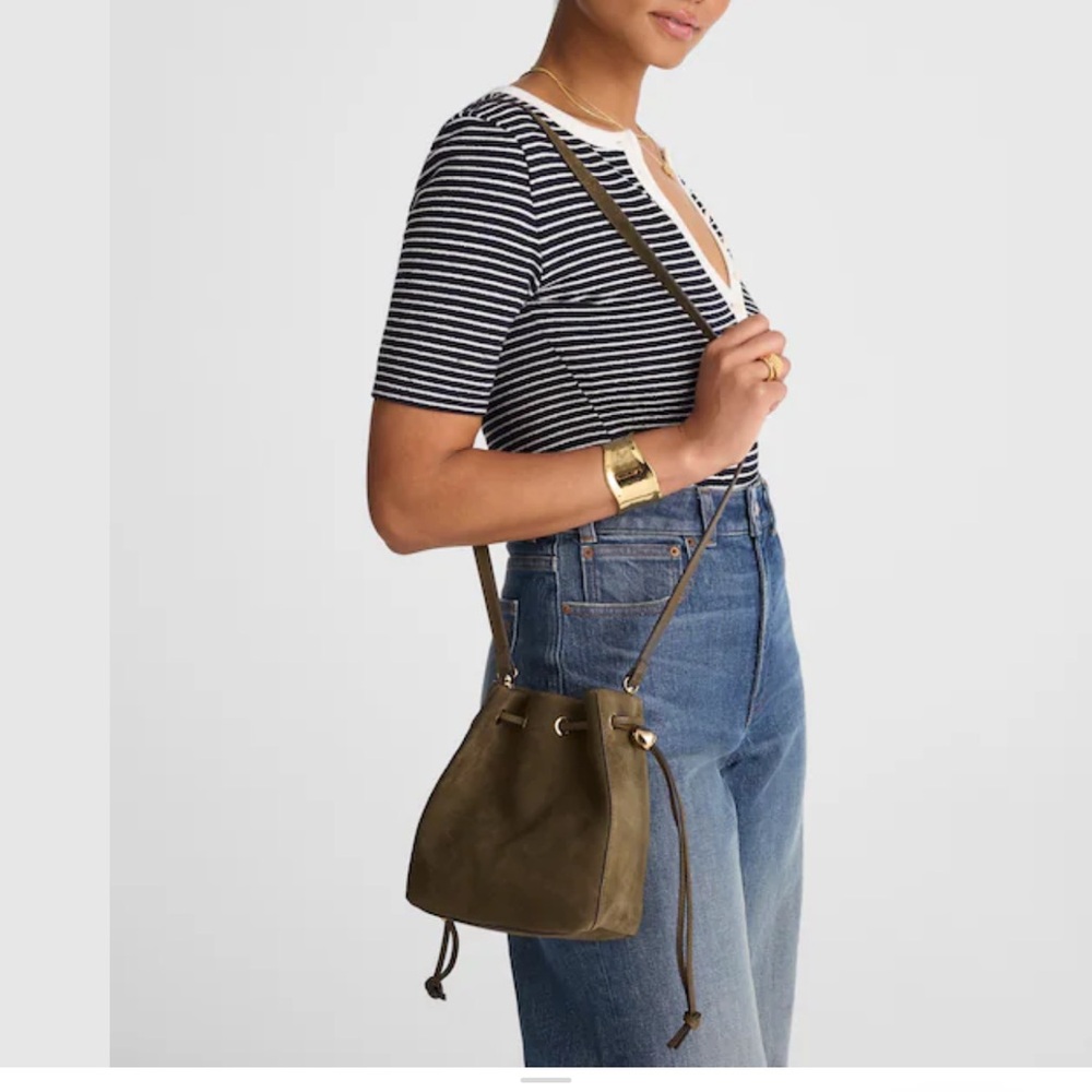 Madewell The Mini Drawstring Crossbody Bucket Bag